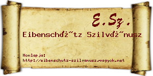 Eibenschütz Szilvánusz névjegykártya